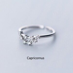 😍CAPRICORNUS Silver Constellation Resizable/Adjustable NWT Ring For Women, F193